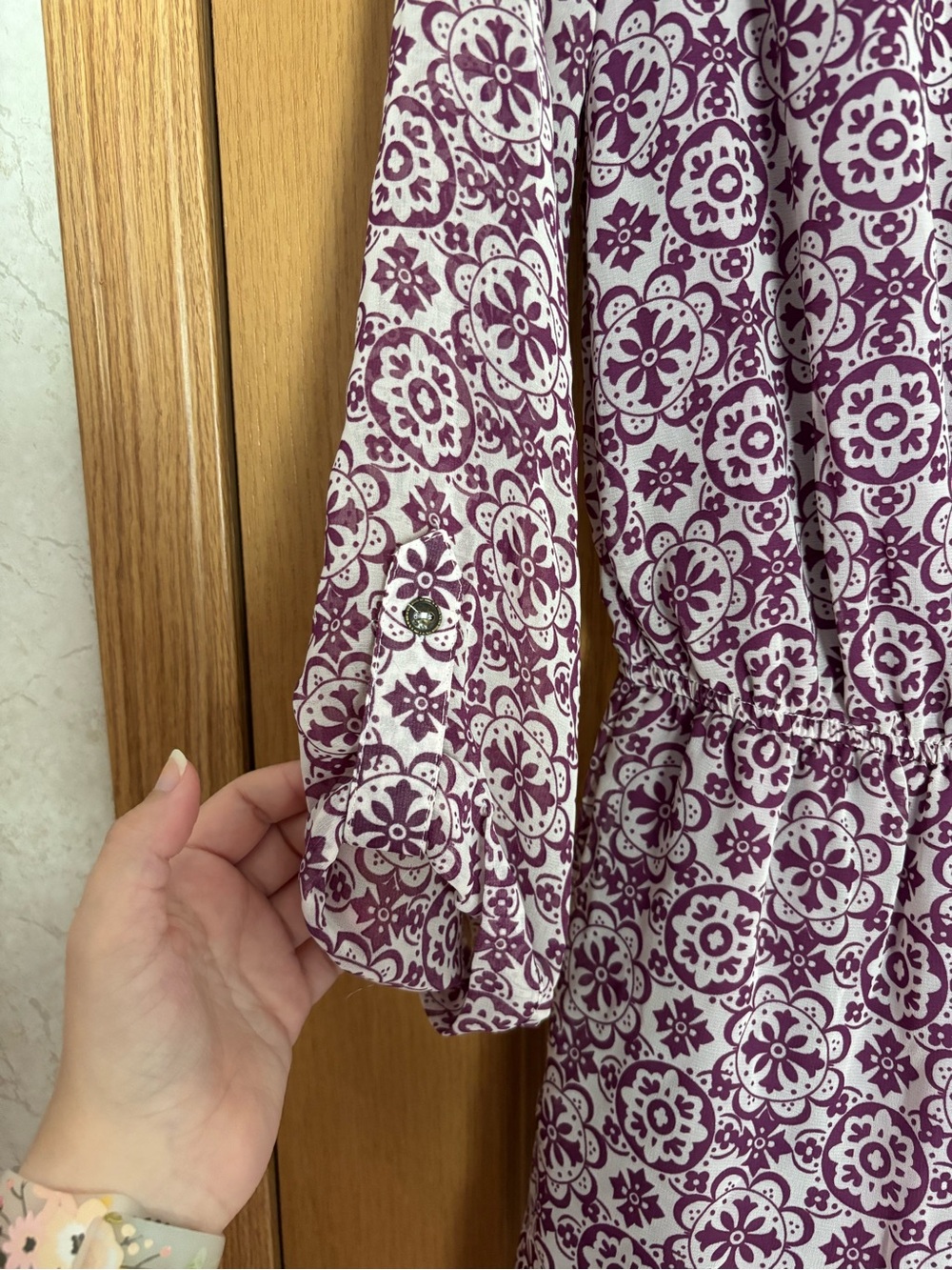 Xhilaration Purple Floral Print Romper with Orange Border - Boho, Indie - Picture 5 of 14